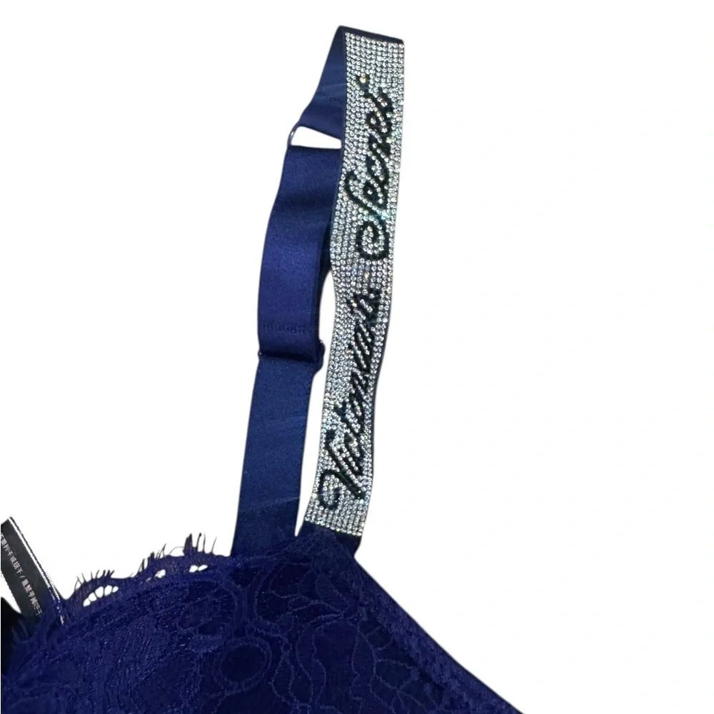 Victoria's Secret Bombshell Add-2-Cups Lace Push-Up Bra Shine Strap 36D